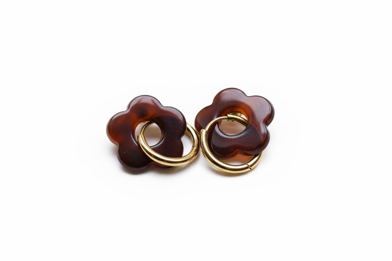 Boucles d'oreilles Bloom en acier inoxydable