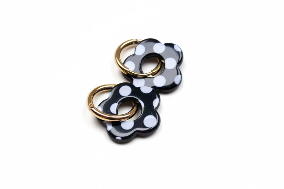 Boucles d'oreilles Bloom à pois