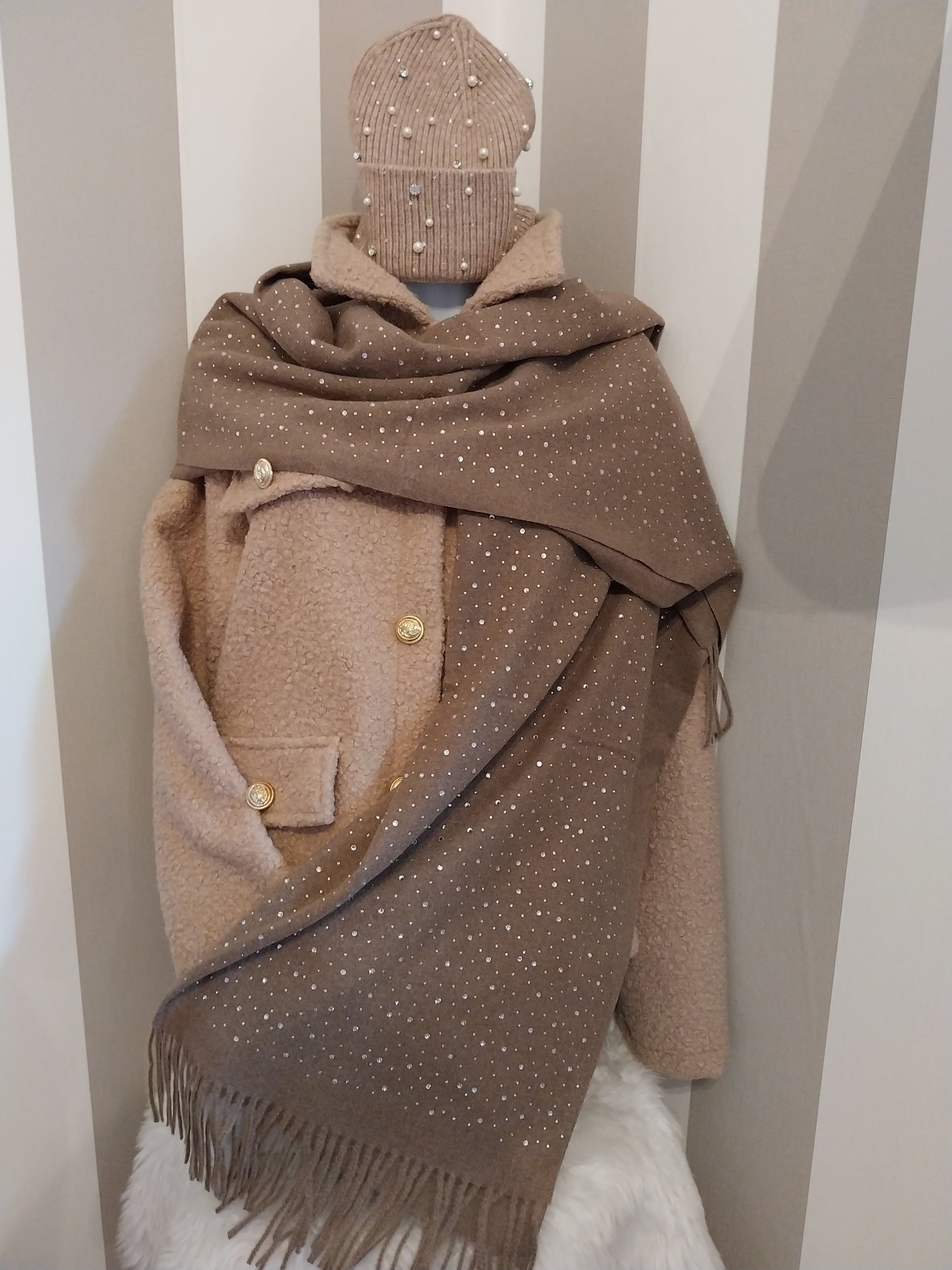 Écharpe Flocon 70×185 toucher cachemire