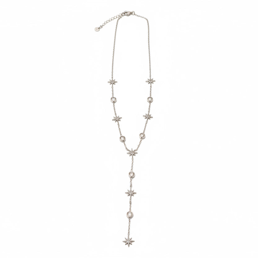 Collier Y Dhalia doré et en acier inoxydable