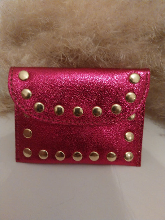 Porte carte rose fushia made in 🇮🇹