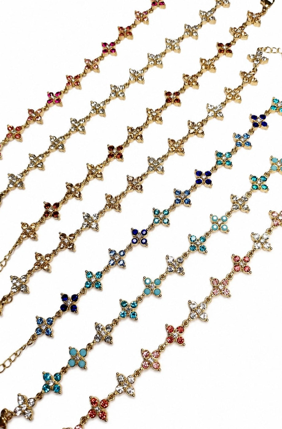 Bracelet feuilles strass (à l'unité)