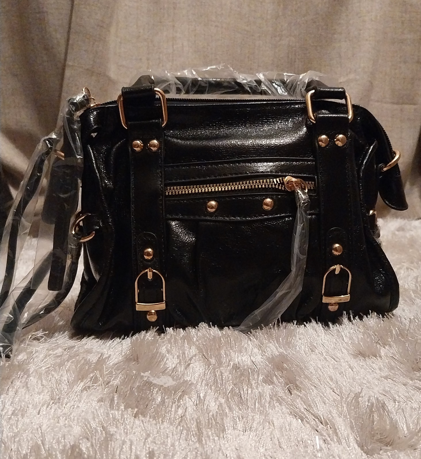Sac Paulina noir irisé