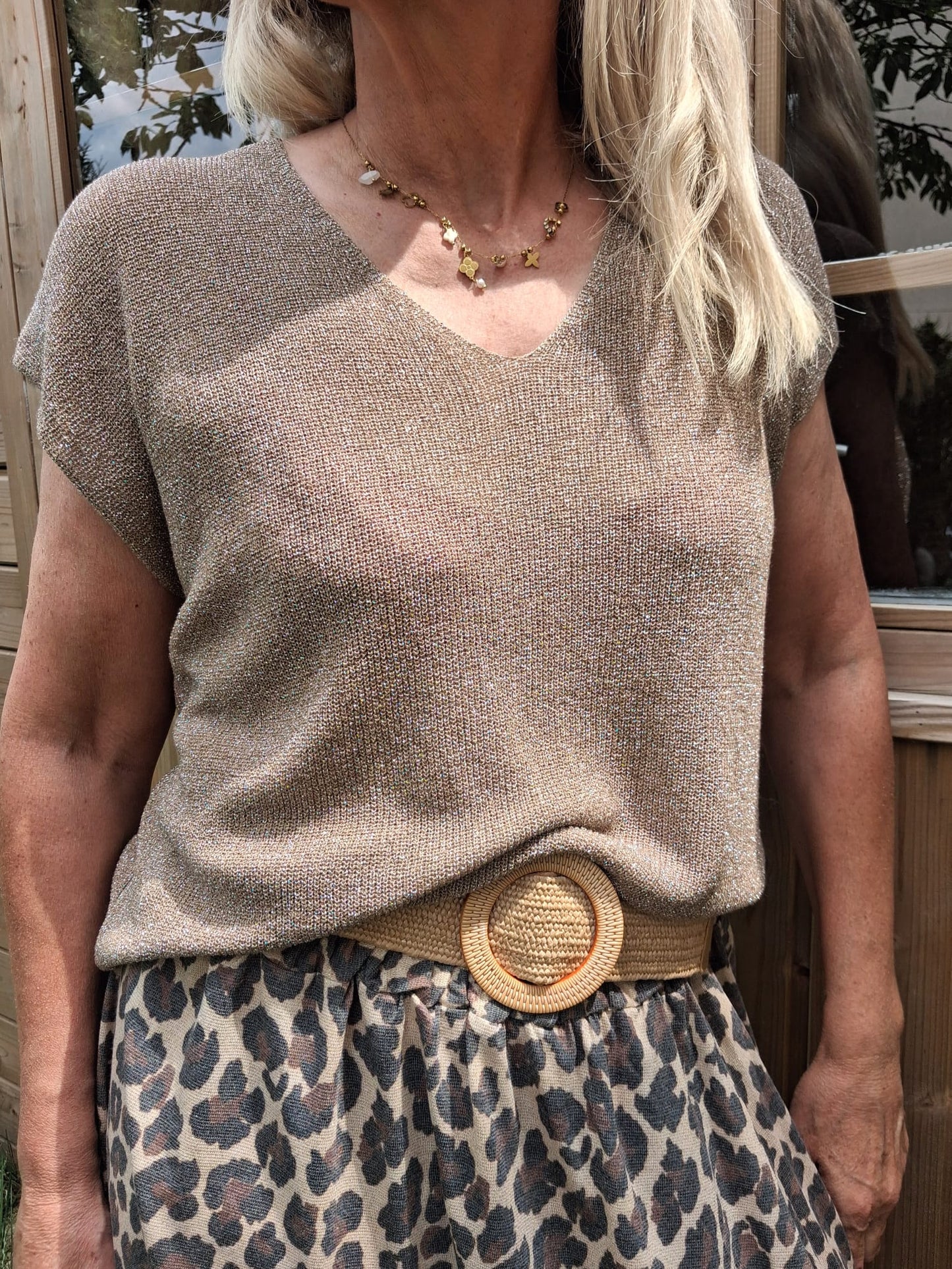 Top à paillettes taille unique