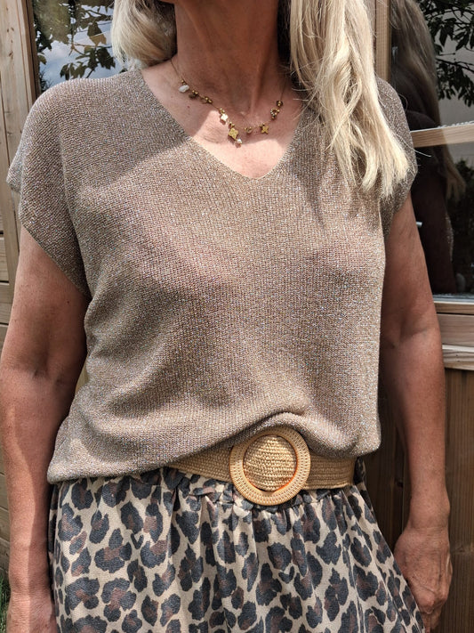 Top à paillettes taille unique